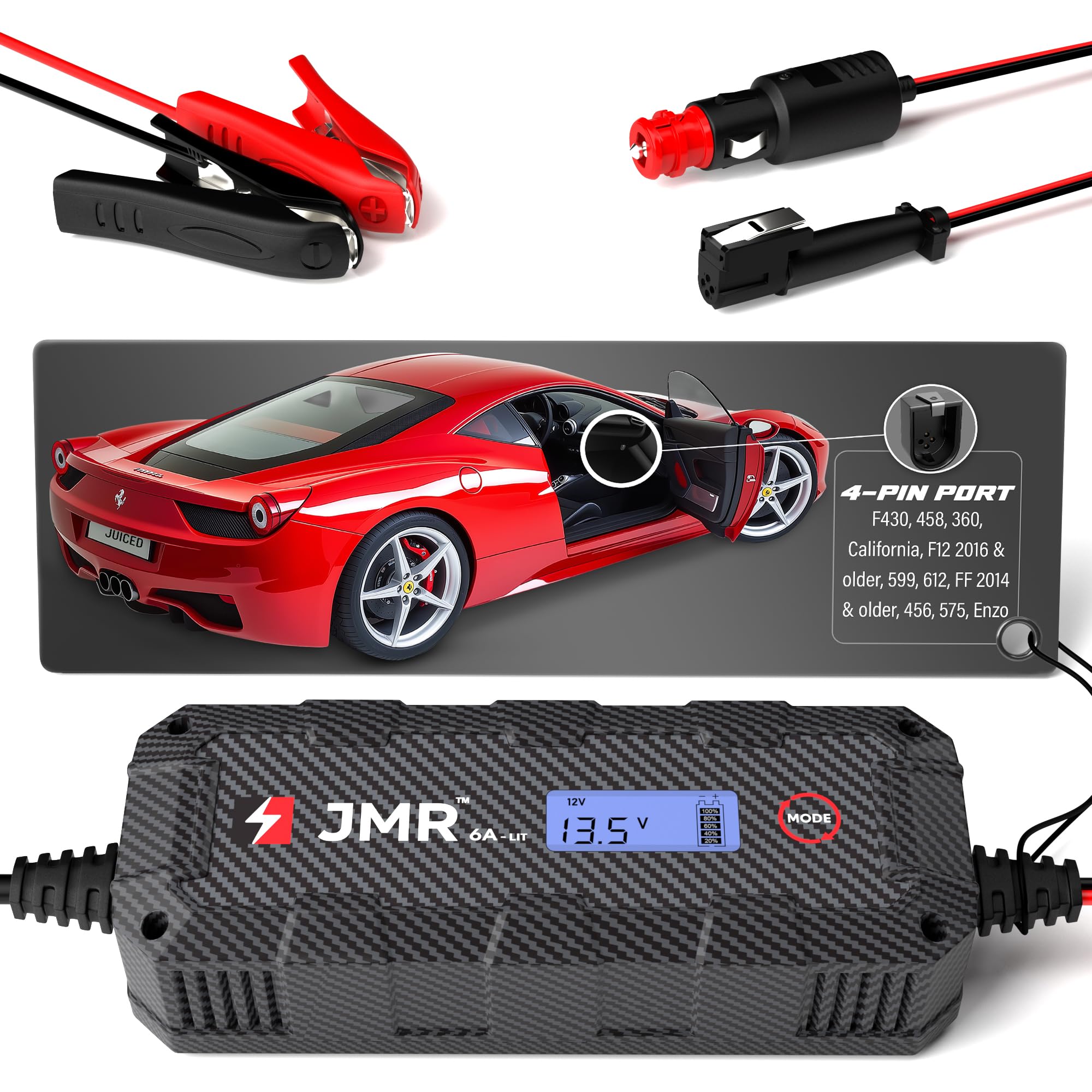 Amazon.com: JMR Battery Charger for Ferrari 458 California F12 FF